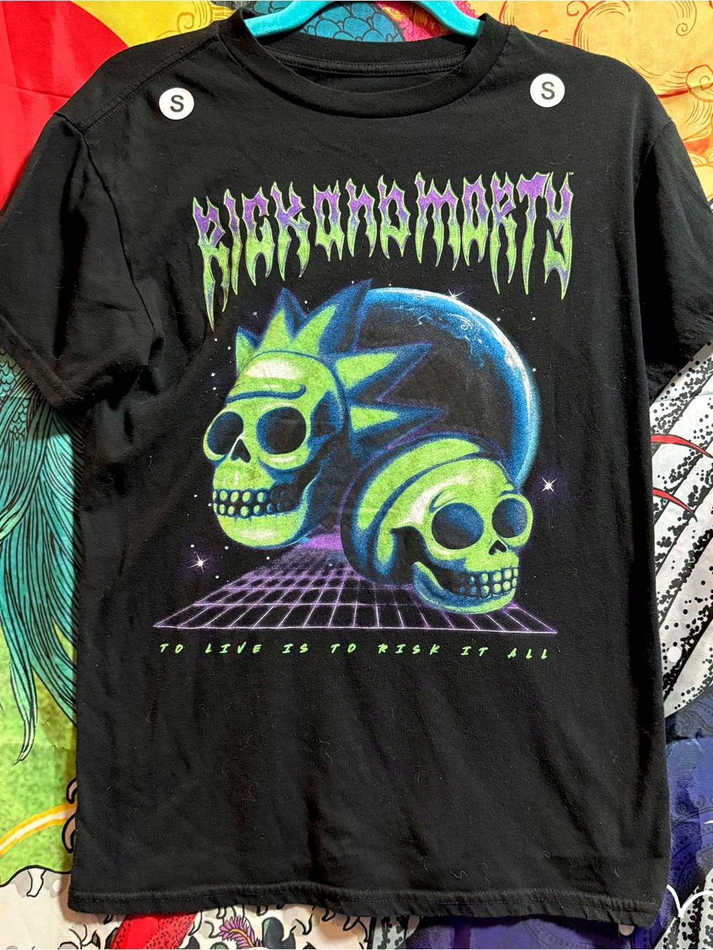 Rick And Morty Skulls T-Shirt Size S